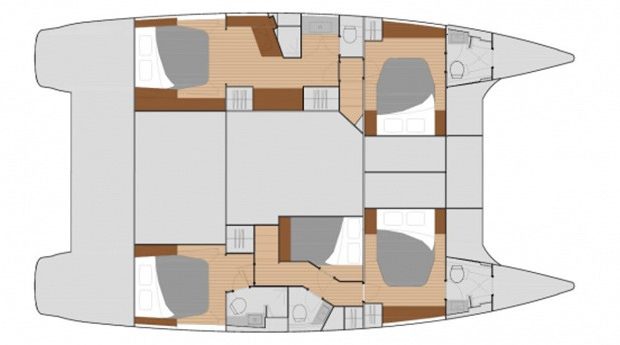 tiziano saba 50 catamaran layout -  Valef Yachts Chartering - 2756