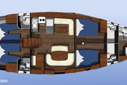 mythos sailing yacht layout -  Valef Yachts Chartering - 5417