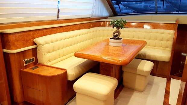 amoraki motor yacht dining (1) min -  Valef Yachts Chartering - 5052