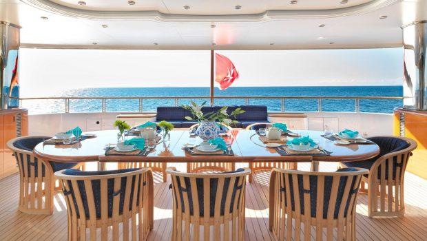 capri i mega yacht aft dining min -  Valef Yachts Chartering - 4792