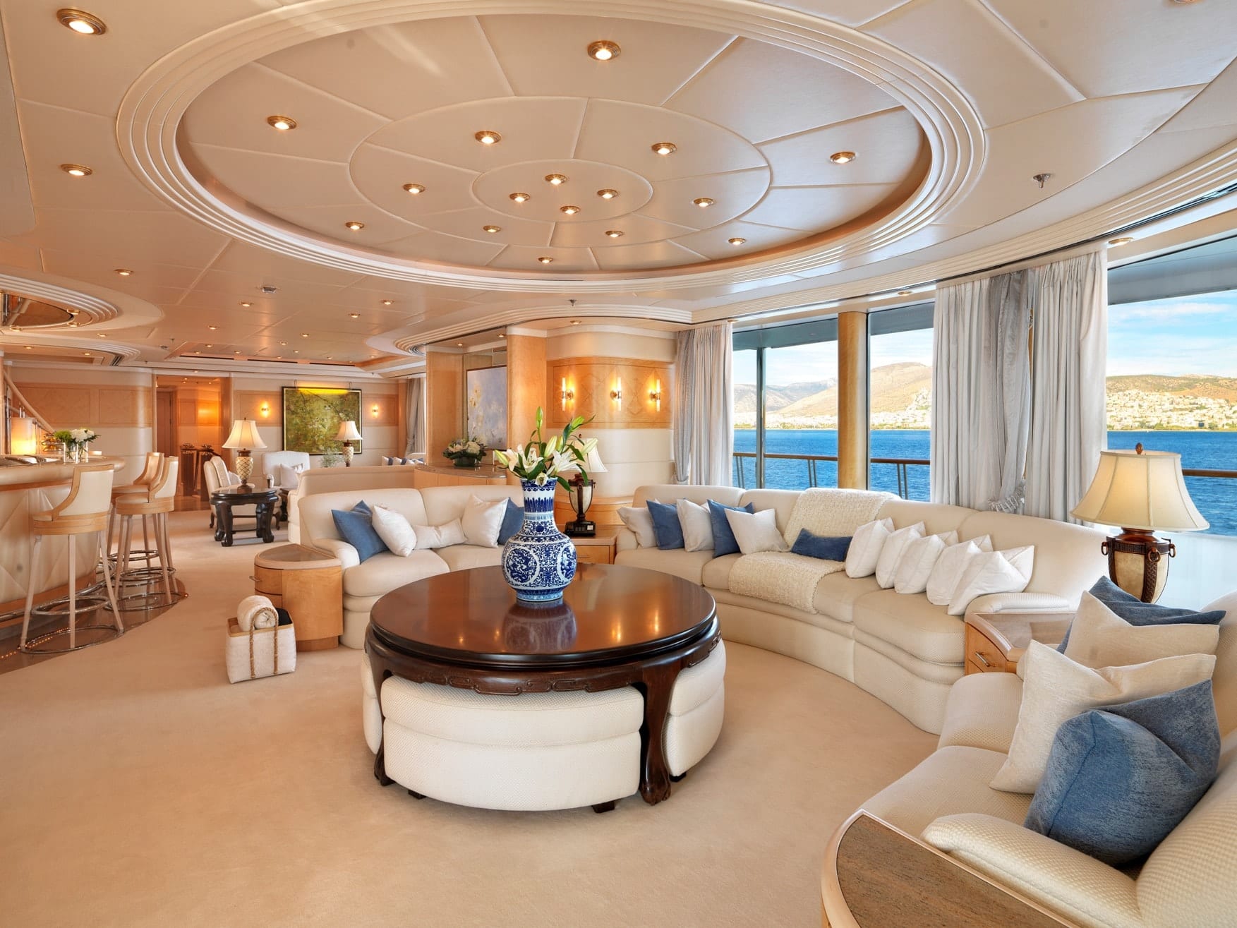 capri i mega yacht upper salon min -  Valef Yachts Chartering - 4781