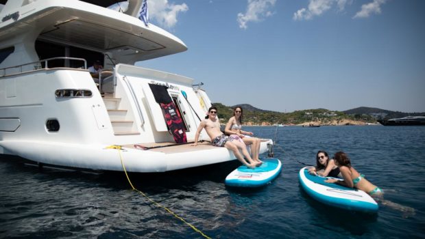 freedom motor yacht swim platform sea toys -  Valef Yachts Chartering - 0585