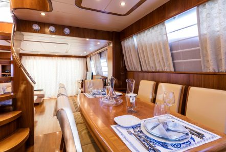gorgeous motor yacht dining (1) min -  Valef Yachts Chartering - 3950