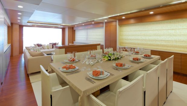 kintaro motor yacht dining (1) min -  Valef Yachts Chartering - 4541
