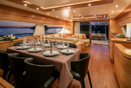 mythos motor yacht dining min -  Valef Yachts Chartering - 4817