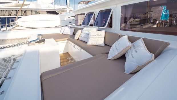 new horizons catamaran fore sunbathing_valef -  Valef Yachts Chartering - 5067