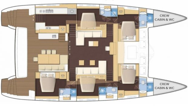 selene catamaran layout min -  Valef Yachts Chartering - 4455