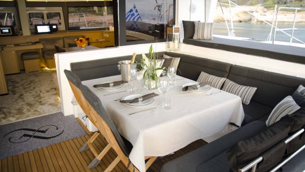 alyssa catamaran lagoon aft table -  Valef Yachts Chartering - 2325