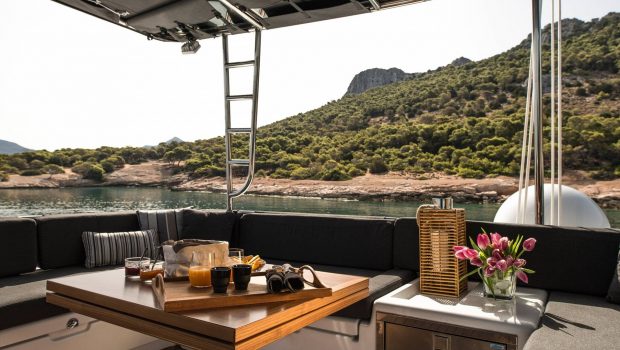 alyssa catamaran lagoon dining aboard (3) -  Valef Yachts Chartering - 2369