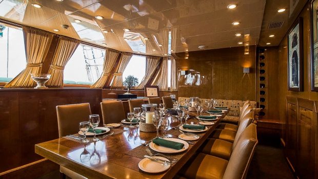 arktos motor sailer interior dining (2) min -  Valef Yachts Chartering - 2303