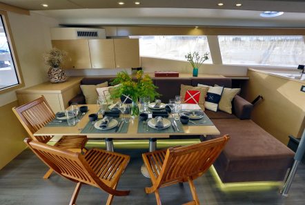highjinks catamaran dining (1) -  Valef Yachts Chartering - 2436