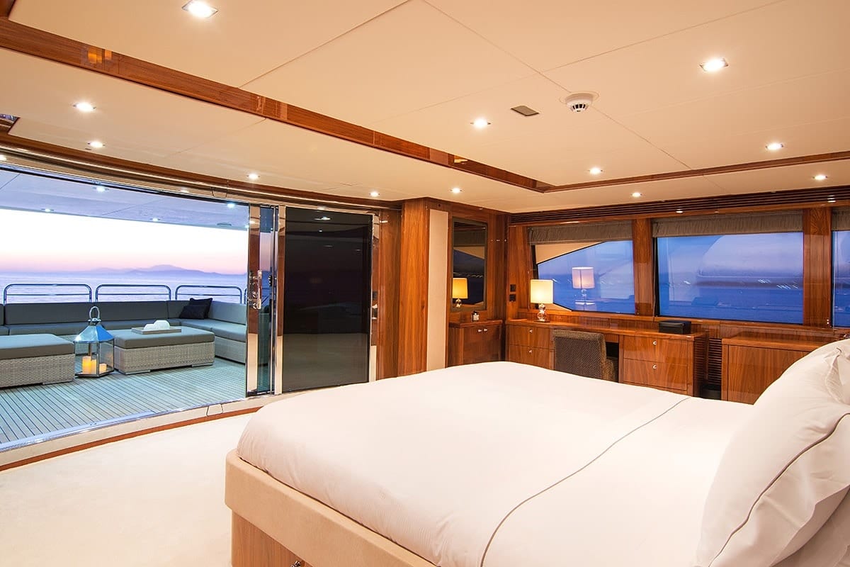 pathos mega yacht master suite to private balcony min -  Valef Yachts Chartering - 2533