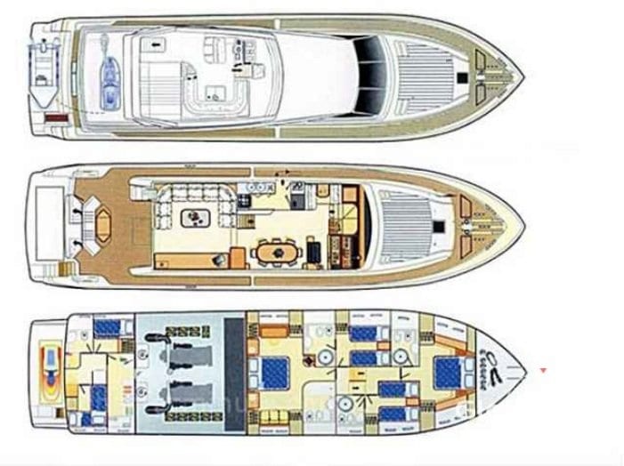 Avra ferretti layout -  Valef Yachts Chartering - 1033