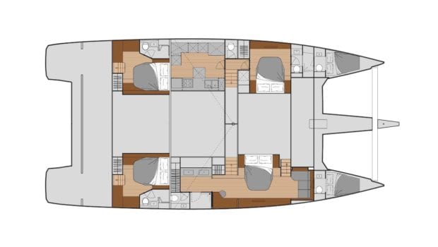 number one catamaran layout min -  Valef Yachts Chartering - 0823