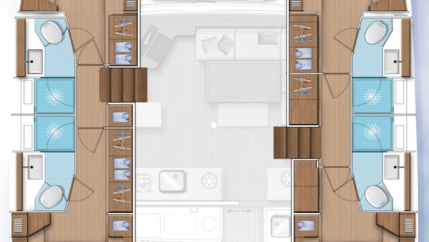 alice catamaran layout -  Valef Yachts Chartering - 0648