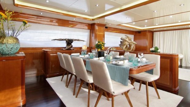 elvi motor yacht dining (3) min -  Valef Yachts Chartering - 0640