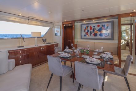 grace motor yacht dining (1) min -  Valef Yachts Chartering - 0689