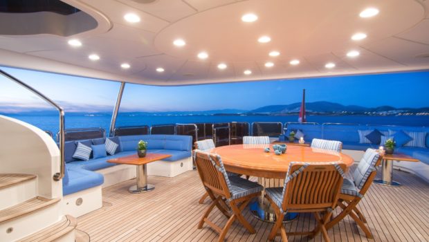 plan b motor yacht dining al freso aft (2) min -  Valef Yachts Chartering - 0699