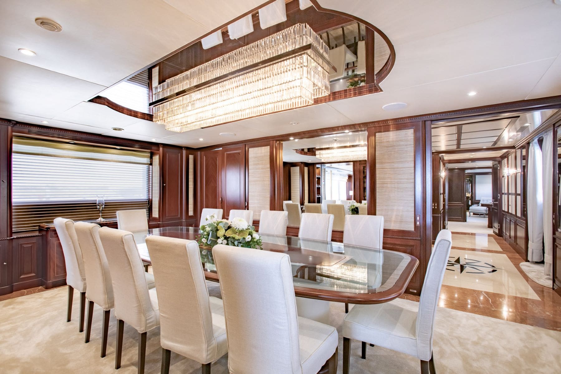 dining on a yacht