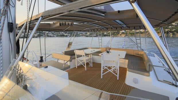 deck of catamaran