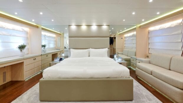 white knight yacht Owner suite