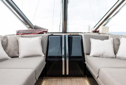 Gigreca Sailing Yacht Aft Lounge (2) - Valef Yachts Chartering