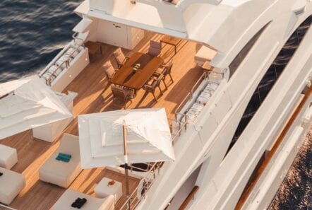 OMathilde megayacht aerial (3) - Valef Yachts Chartering