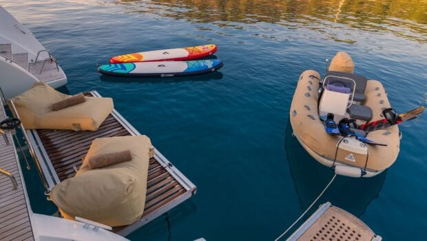flo catamaran sea toys - Valef Yachts Chartering