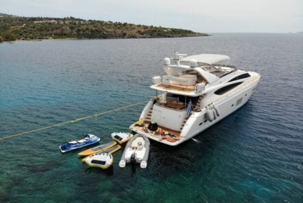 gia sena motor yacht aft toys - Valef Yachts Chartering