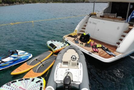gia sena motor yacht water toys - Valef Yachts Chartering