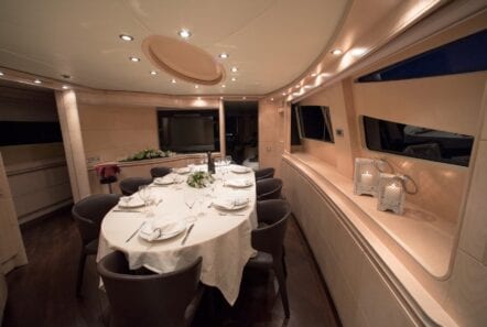 princess l motor yacht dining area min - Valef Yachts Chartering