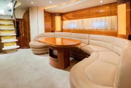 Venus princess 65 salon dining (1) - Valef Yachts Chartering
