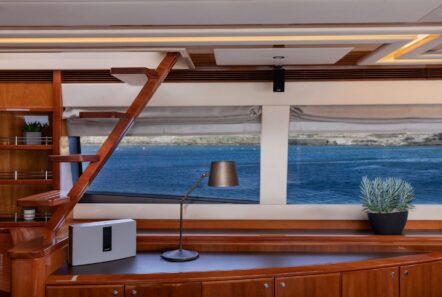 Annouka Ferretti living room buffet (2) - Valef Yachts Chartering