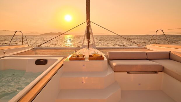 alexandra ii catamaran sunset (3) - Valef Yachts Chartering