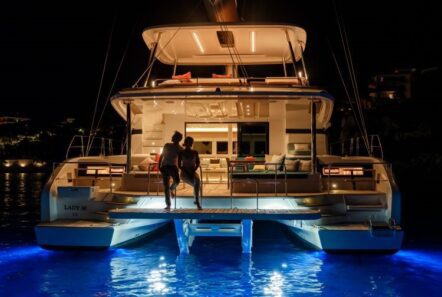 Hydrus catamaran night lights valef yachts (60) - Valef Yachts Chartering