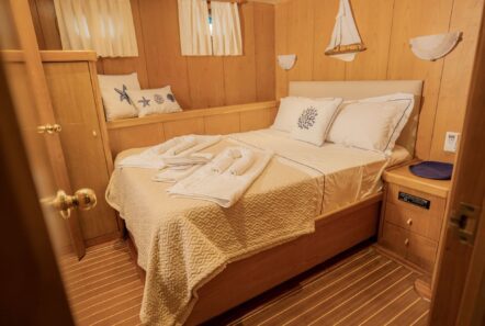 MS Luxury Aegean Schatz double cabin 1 min - Valef Yachts Chartering